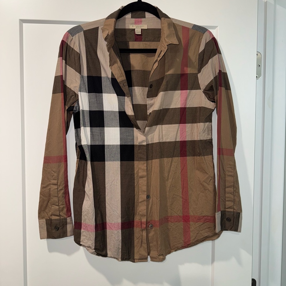 Burberry Beige and Black Check Shirt